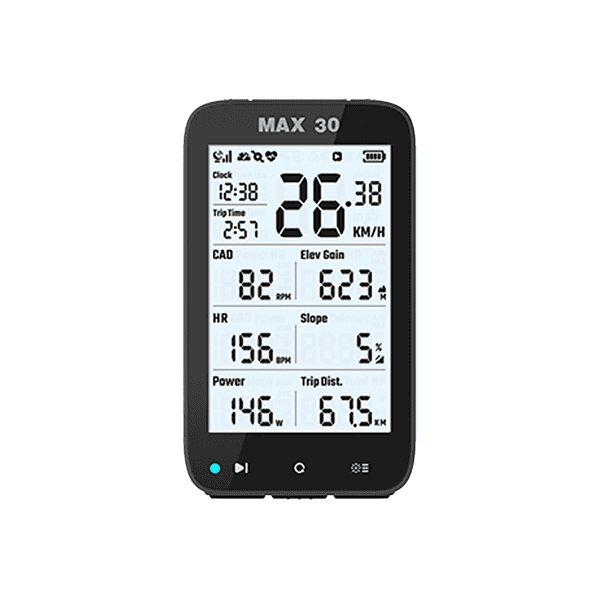 Ciclocomputer Max 30 Gps - Nero