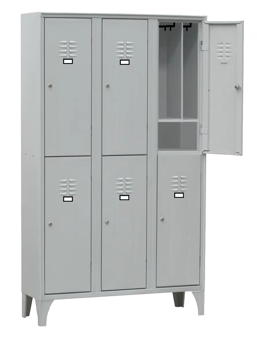 Armadio Spogliatoio Sovrapposto Con Tramezza e Porta Scarpe