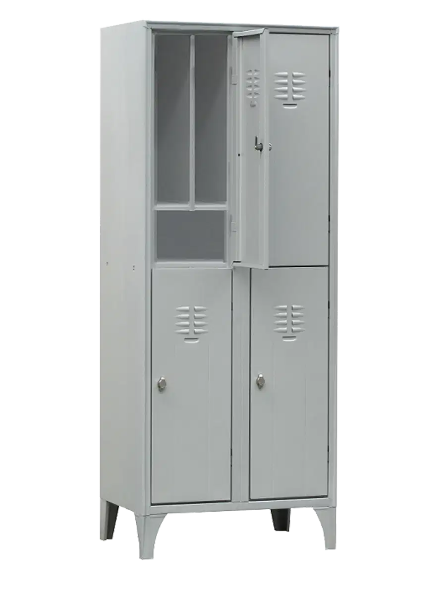 Armadio Spogliatoio Sovrapposto Con Tramezza e Porta Scarpe
