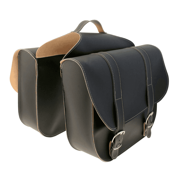 Borsa Portapacchi Bisaccia Ecopelle - Nero