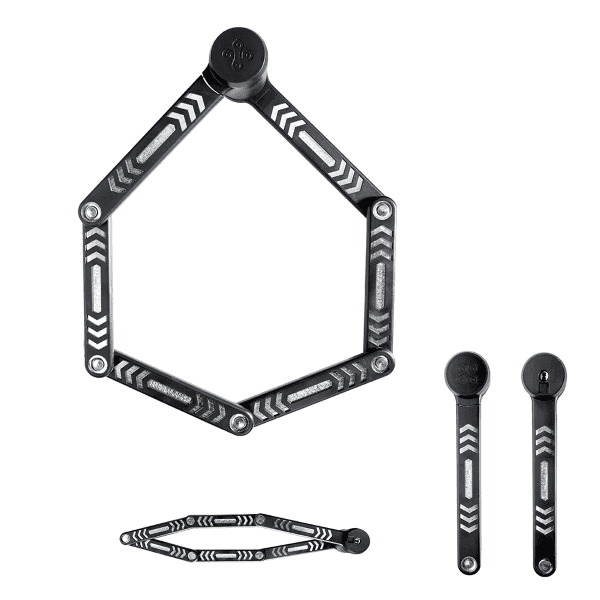 Lucchetto Pieghevole Kryptolock 685 - Nero Argento