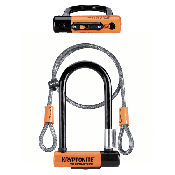 Lucchetto U - Lock Mini - 7 Con Cavo - Nero Arancio